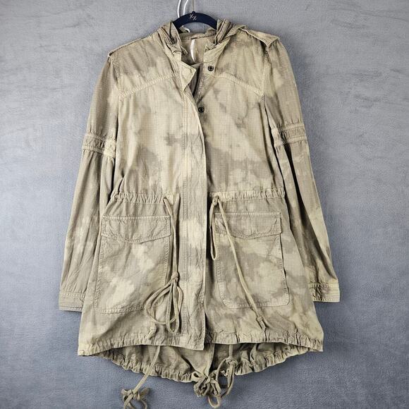 Free People Jackets & Blazers - Free People Green Festival Embroidered  Anorak Jacket Utility Military Boho Sz 6